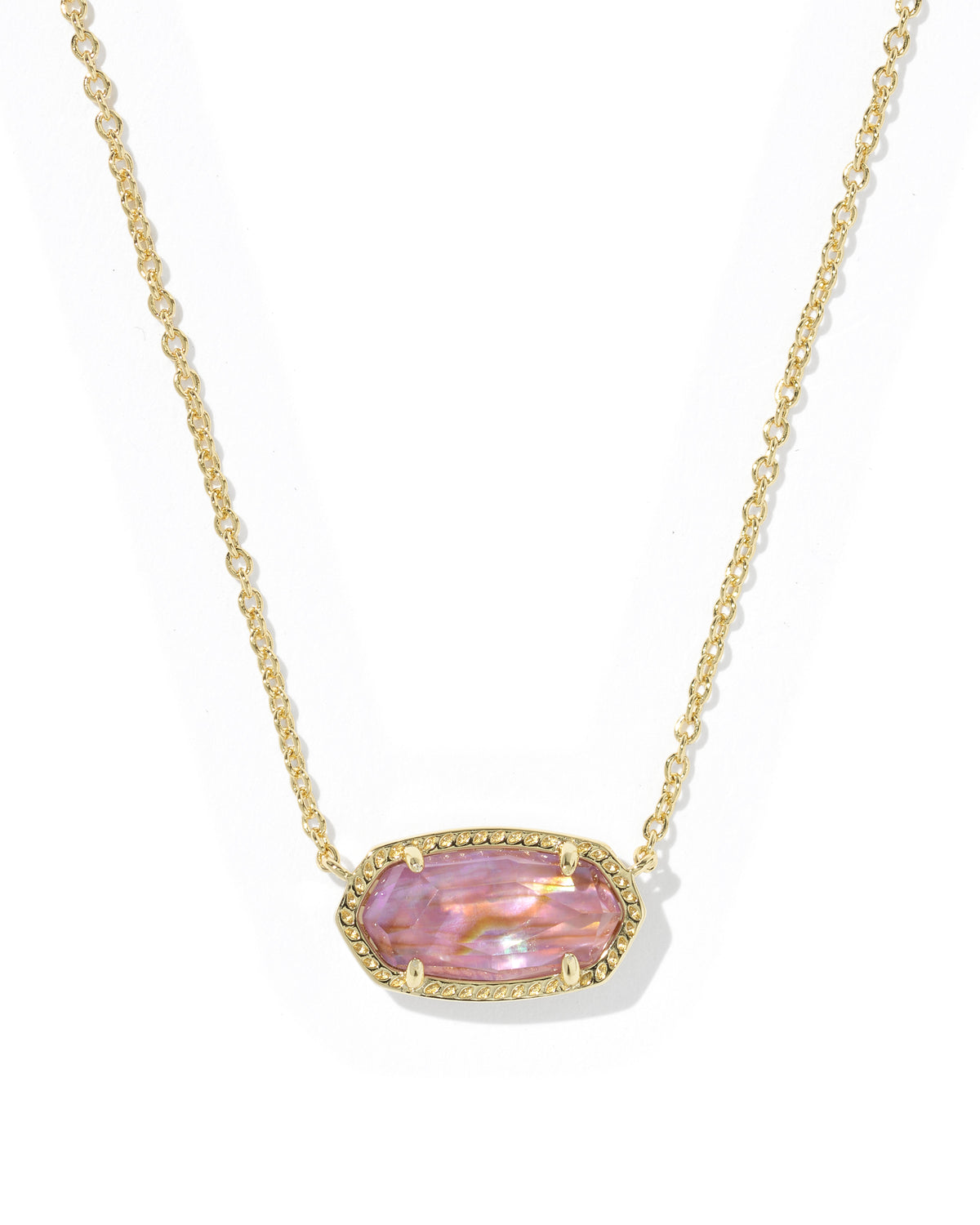 Elisa Pendant Necklace in Light Mauve Illusion