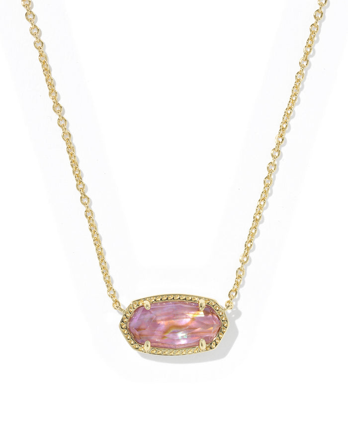 Elisa Pendant Necklace in Light Mauve Illusion