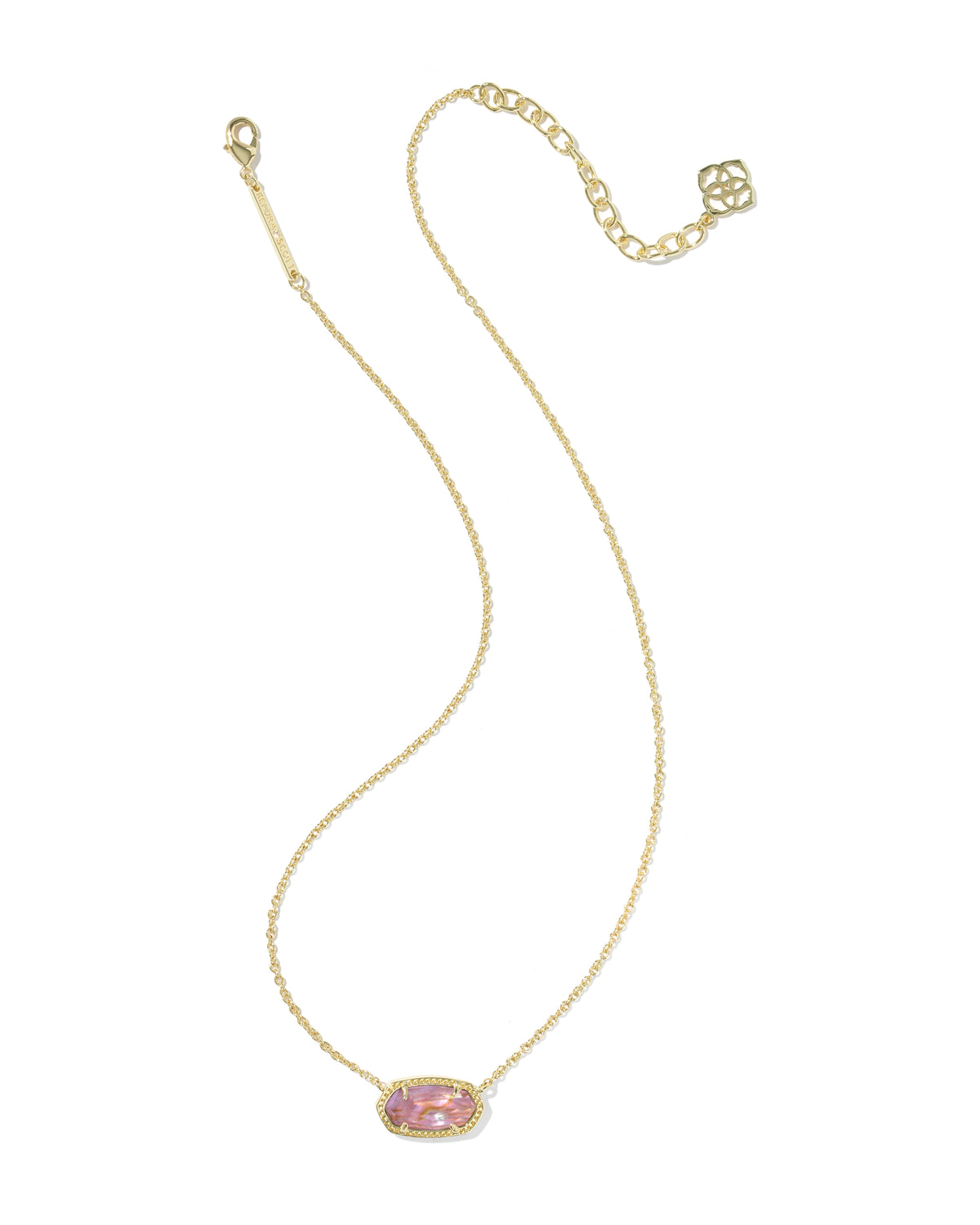 Elisa Pendant Necklace in Light Mauve Illusion