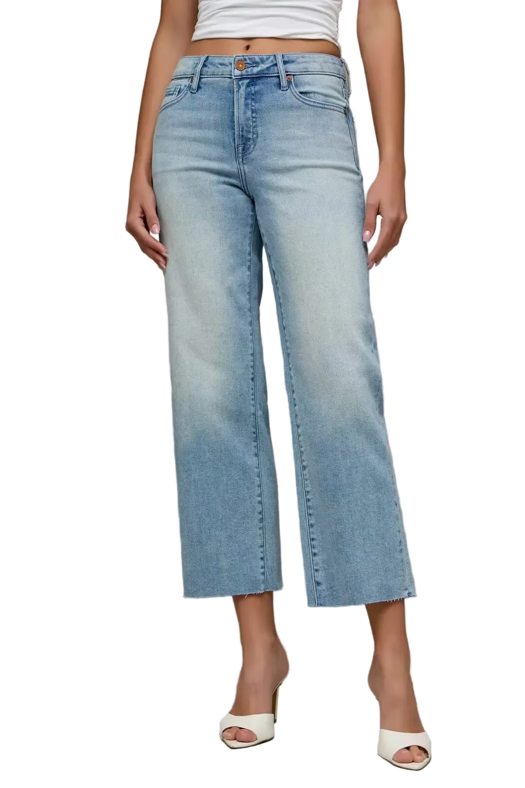 Ella Light Wash Cropped Jean