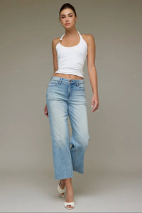 Ella Light Wash Cropped Jean