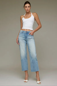 Ella Light Wash Cropped Jean