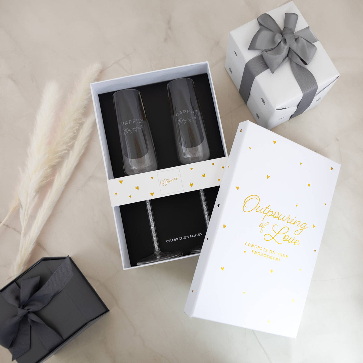 Engaged Toasting Flute Set