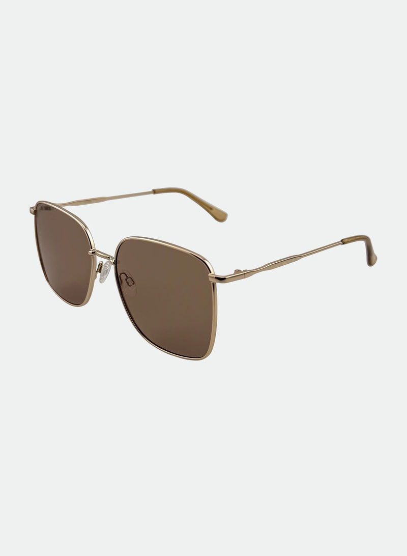 Florence Gold-Brown Sunglasses