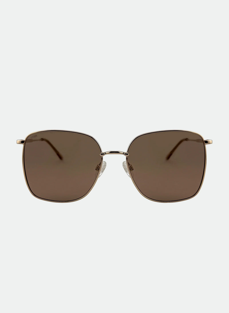 Florence Gold-Brown Sunglasses