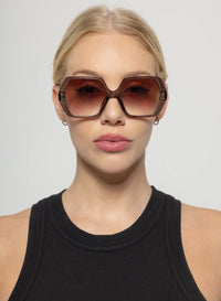 Fleur Trans-Olive Brown Fade Sunglasses