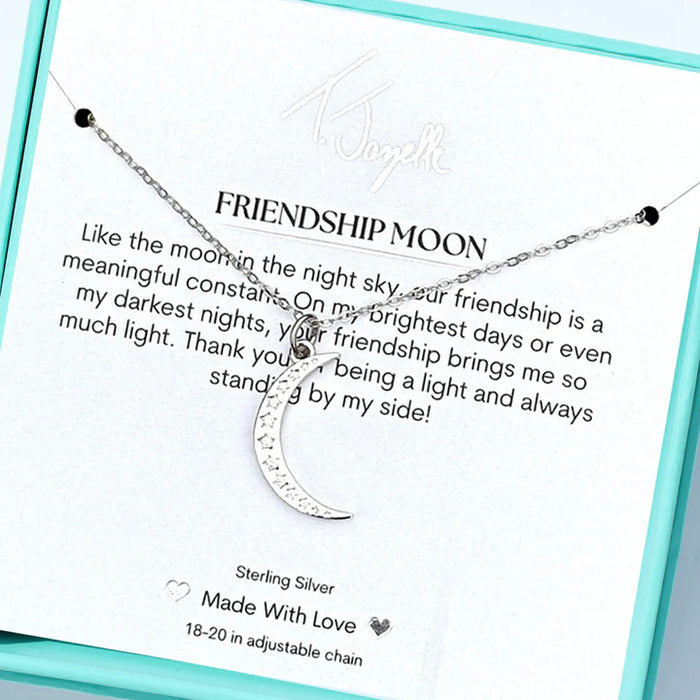 Necklace Silver Friendship Moon