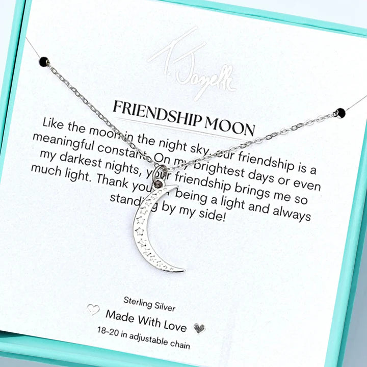 Necklace Silver Friendship Moon