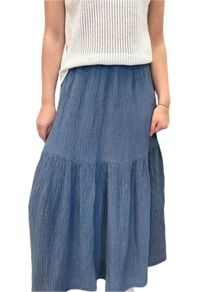 Aegean Tiered Maxi Skirt
