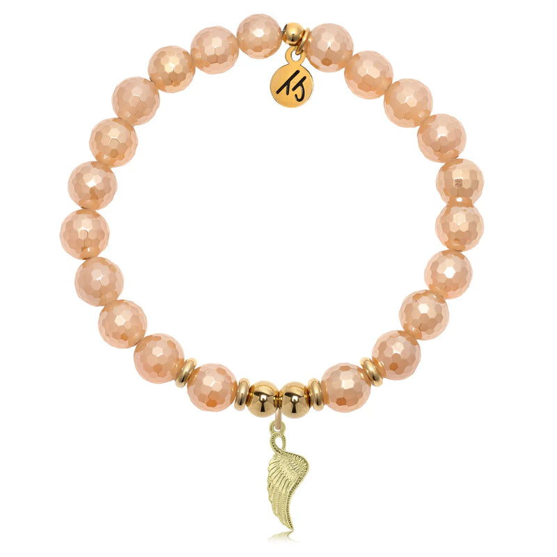 Champagne Agate Gold Bracelet