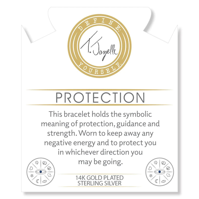 Gold Protection Sky Blue Jade Bracelet