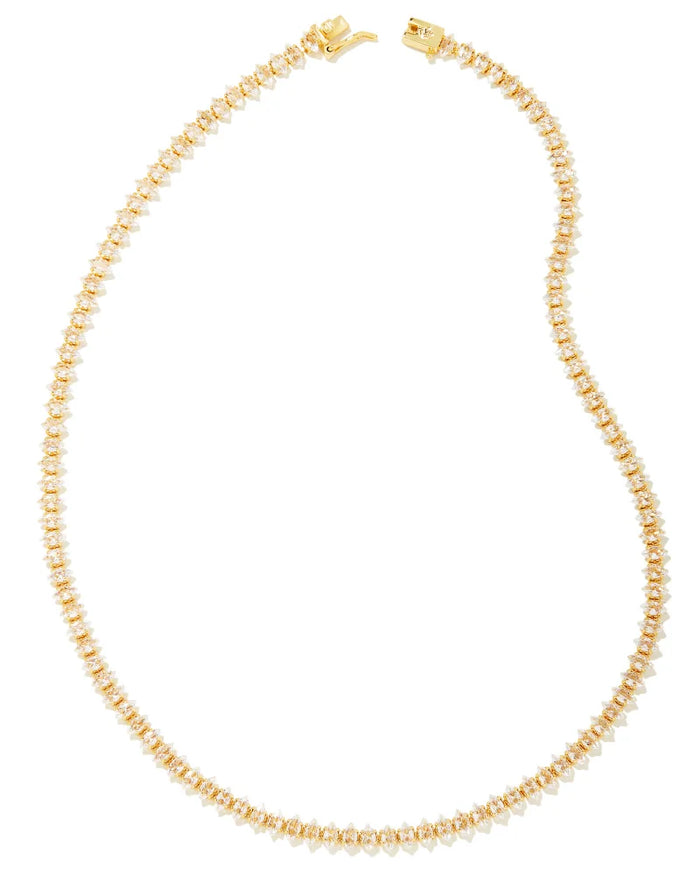 Gold Larsan Tennis Necklace