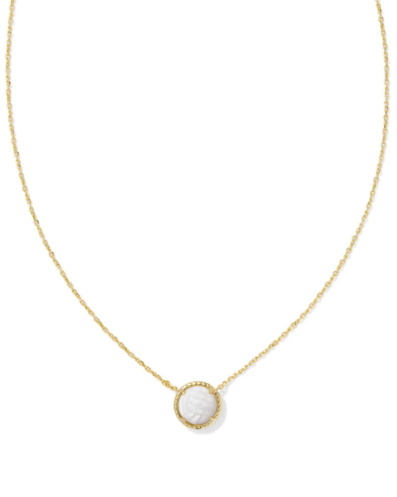 Volleyball Pendant Gold Necklace