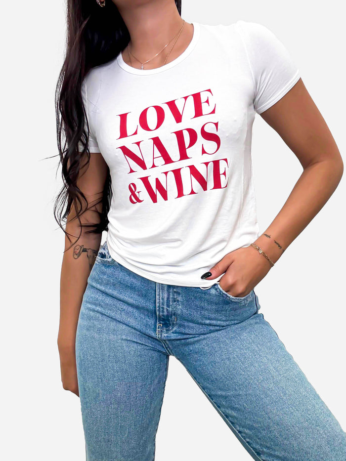 Love Naps Wine Tee