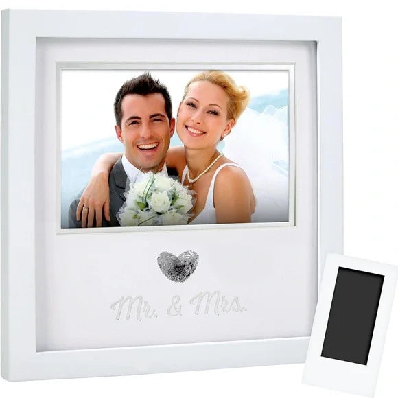 Mr. & Mrs. Wedding Thumbprint Heart Frame