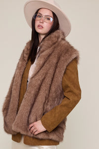 Mocha Faux Fur Vest