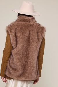 Mocha Faux Fur Vest