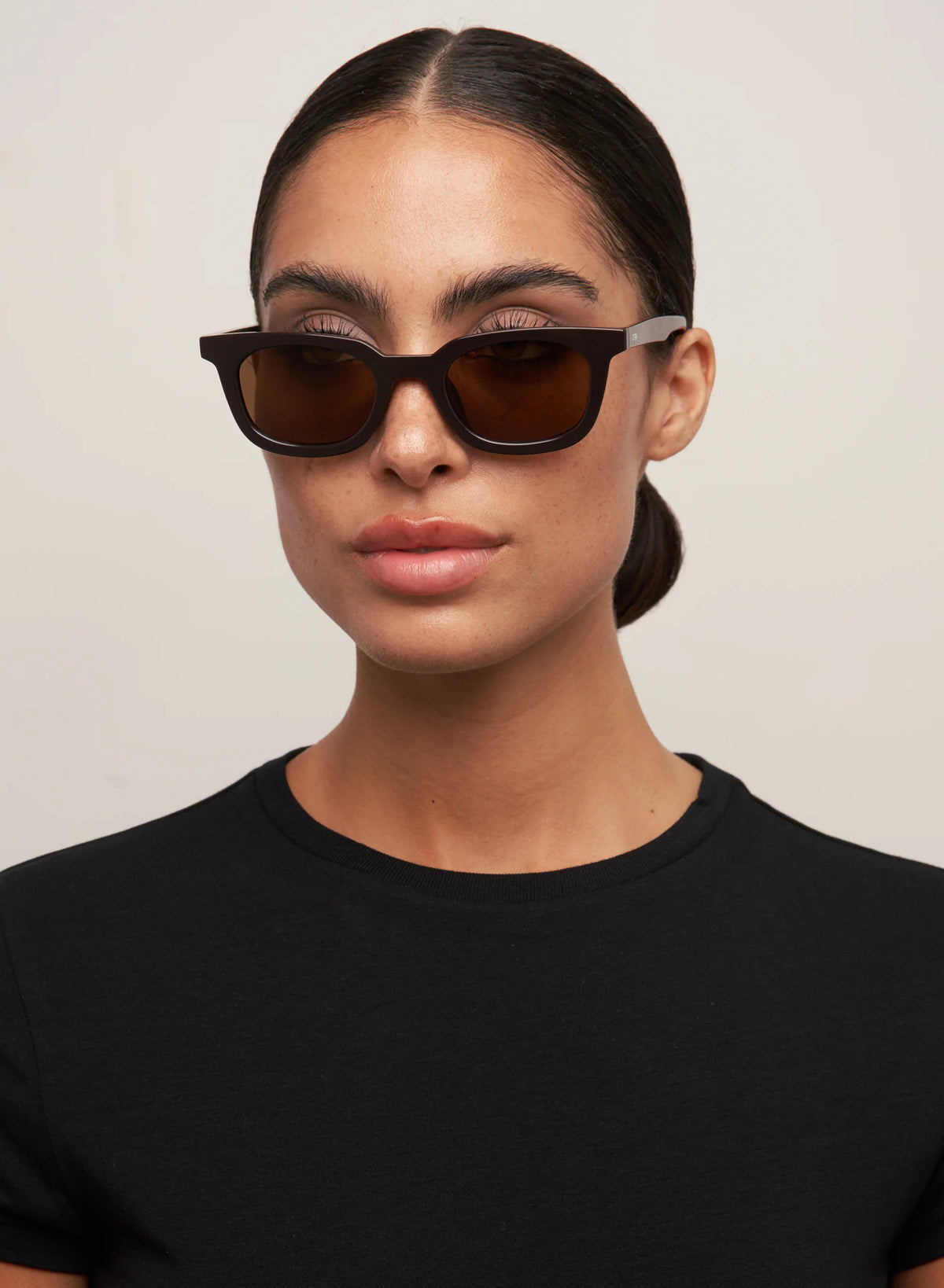 Nia Dark Chocolate-Brown Sunglasses