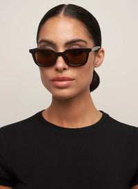 Nia Dark Chocolate-Brown Sunglasses