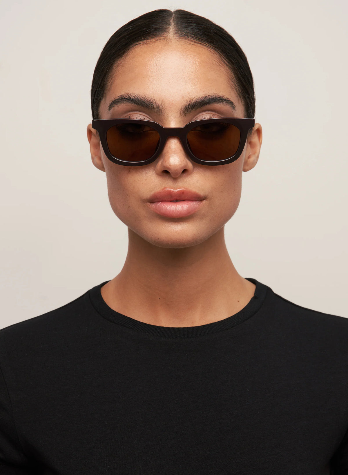 Nia Dark Chocolate-Brown Sunglasses