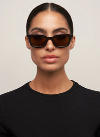 Nia Dark Chocolate-Brown Sunglasses