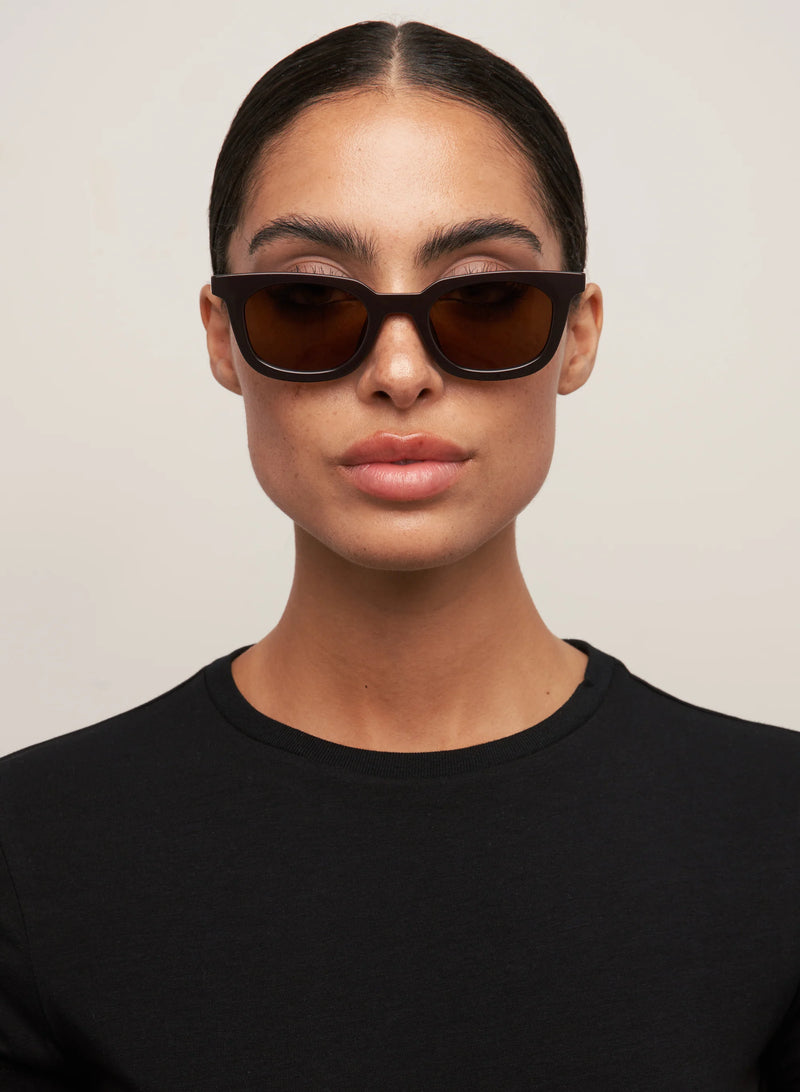 Nia Dark Chocolate-Brown Sunglasses