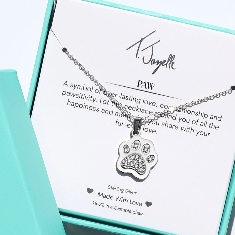 Paw Print Sterling Silver Necklace