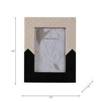 Ivory/Black Resin Herringbone 2-Tone Frame