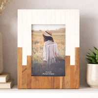 Resin Wood Casual Two-Tone Photo Frame