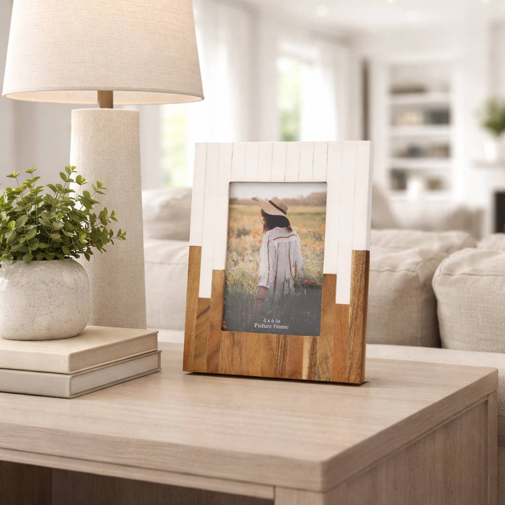 Resin Wood Casual Two-Tone Photo Frame