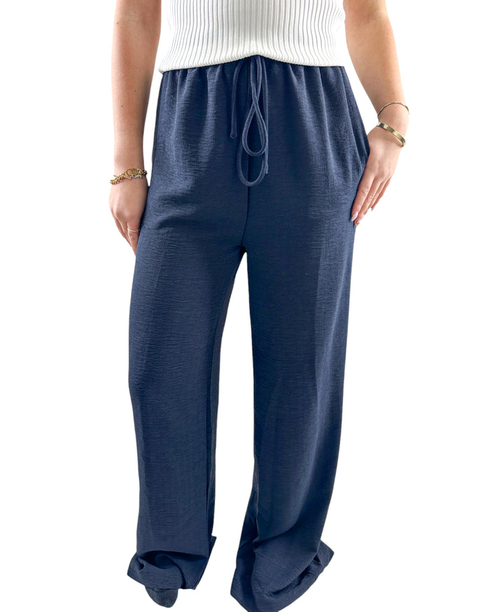 Serafina Drawstring Blue Pant