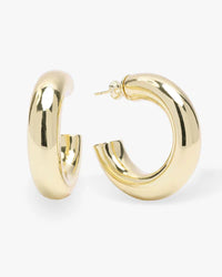 She's So Smooth Tube Hoops Gold
