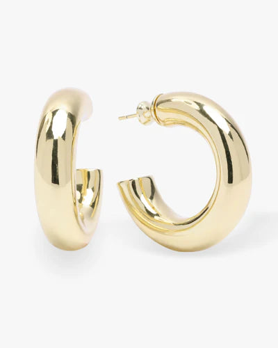 She's So Smooth Tube Hoops Gold