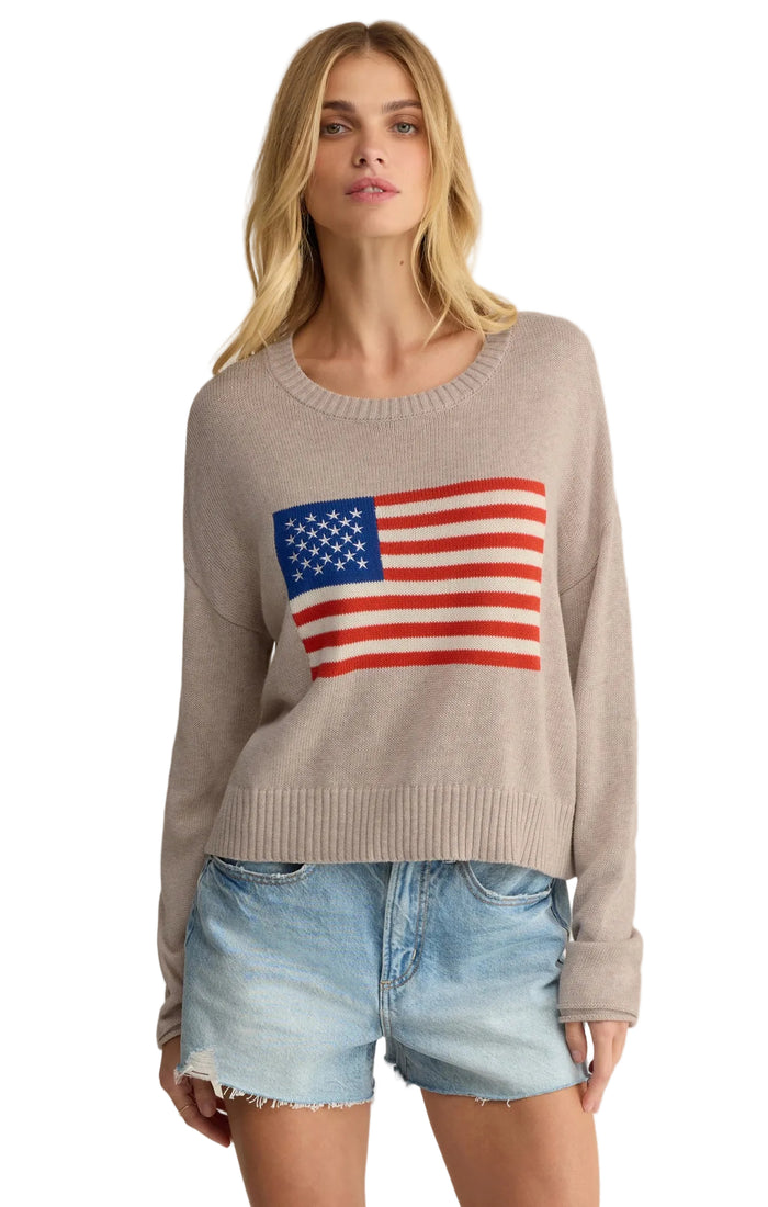 Sienna Patriot Sweater Natural Heather