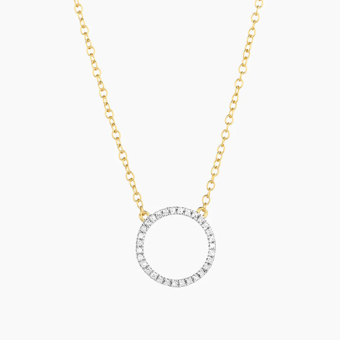 Standing O Gold Pendant Necklace