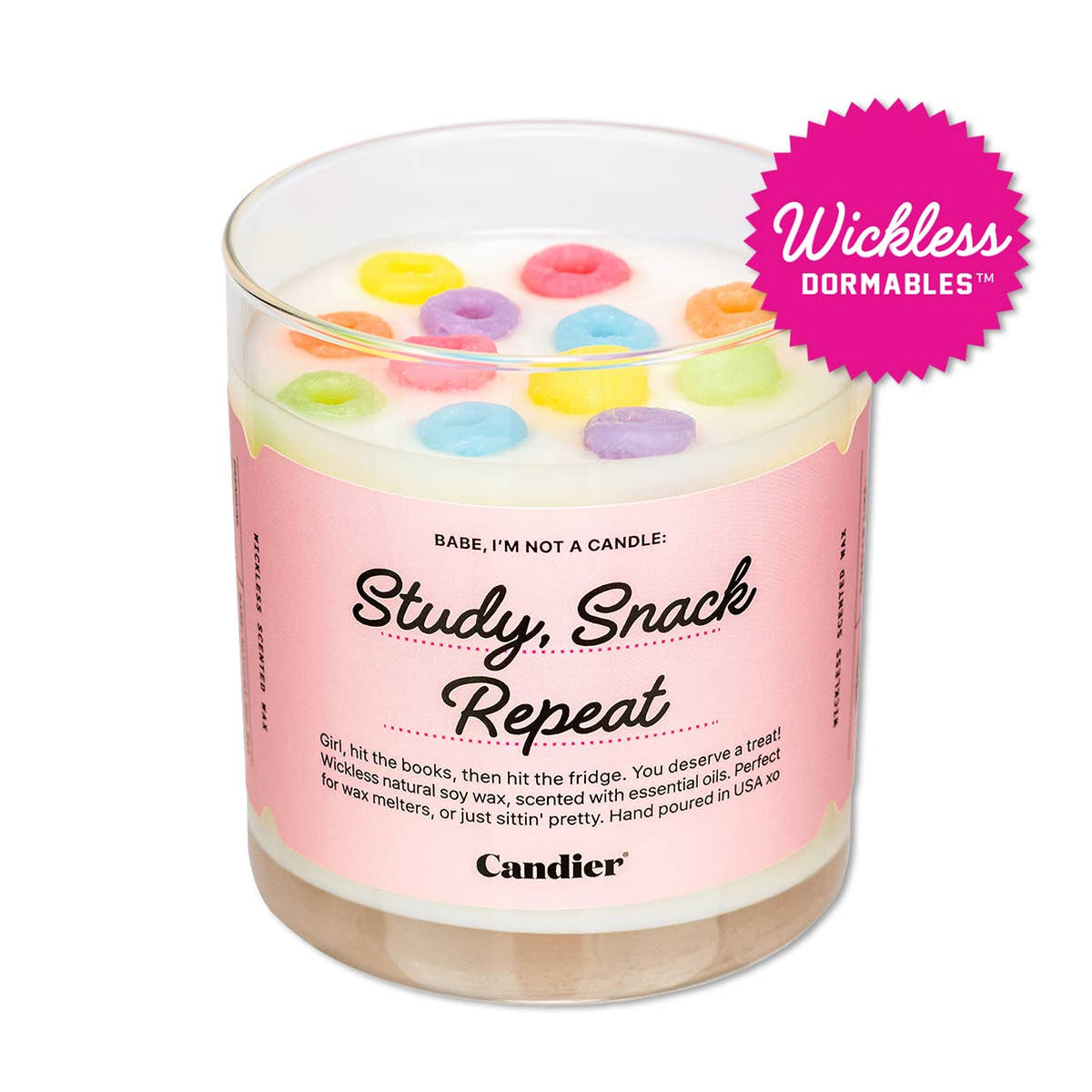 Study Snack Repeat Flamelss Wax Melt
