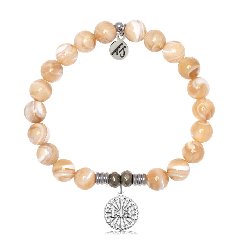 Tan Shells Beaded Bracelet