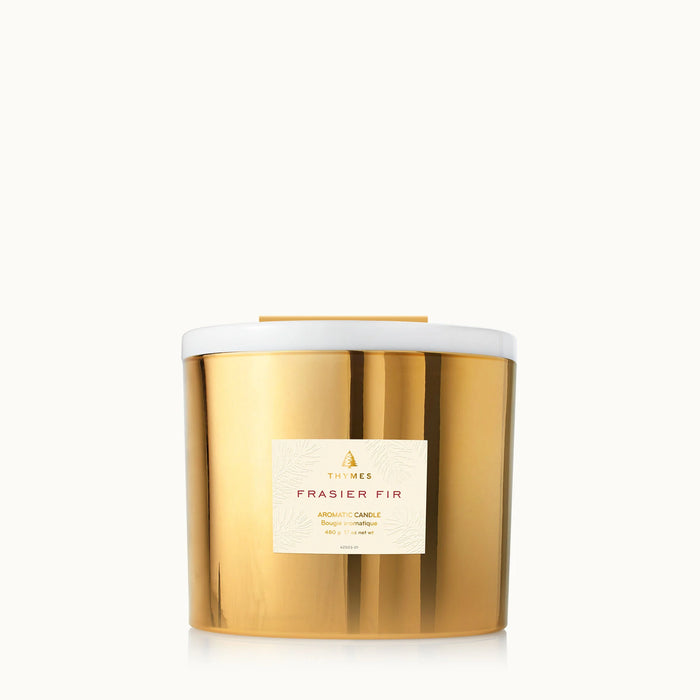 Fasier Fir Candle 3 Wick 17 oz Gold Candle