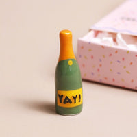 Tiny Matchbox Ceramic Token | Champagne