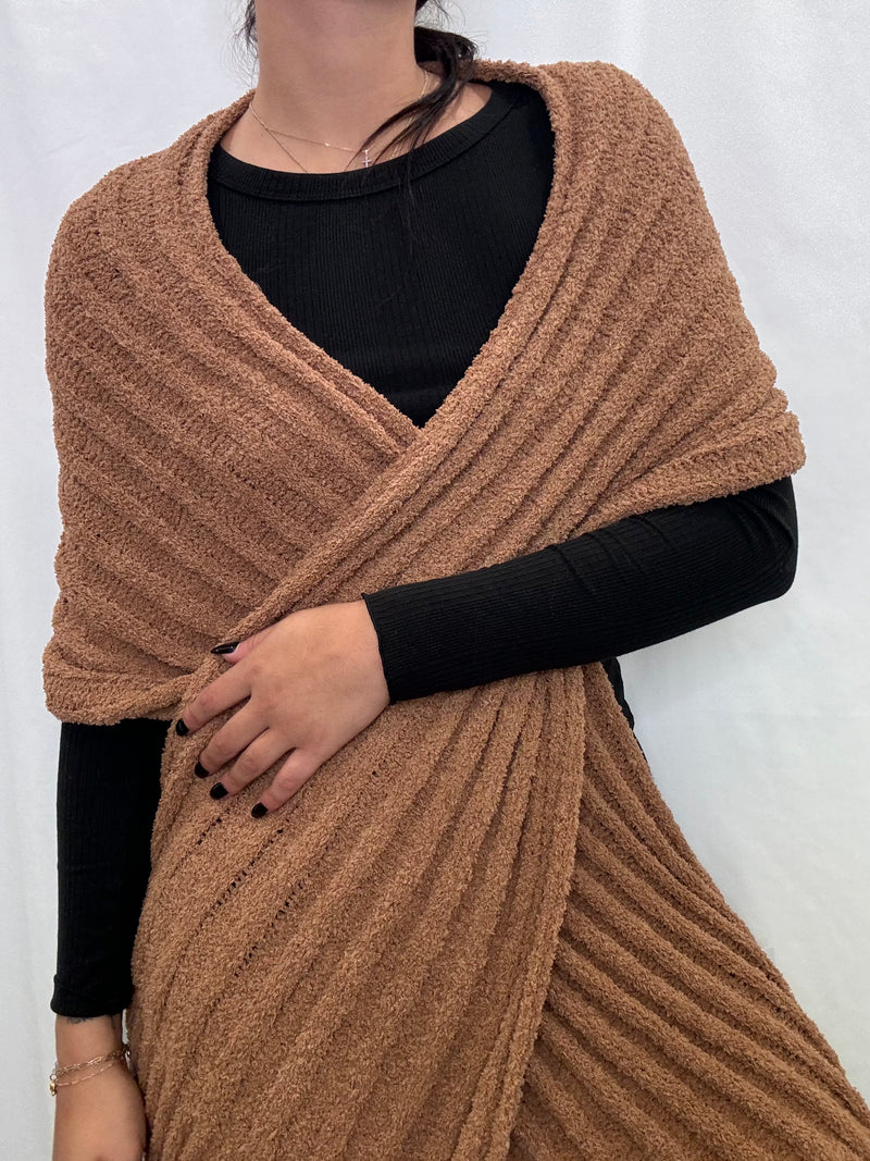 Warm & Cozy Boucle Knit Wrap Scarf