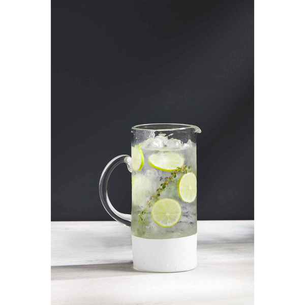 Two-Tone Glass Pitcher