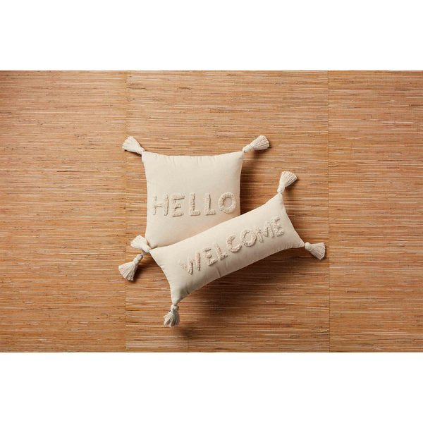 Square Tufted Hello Pillow