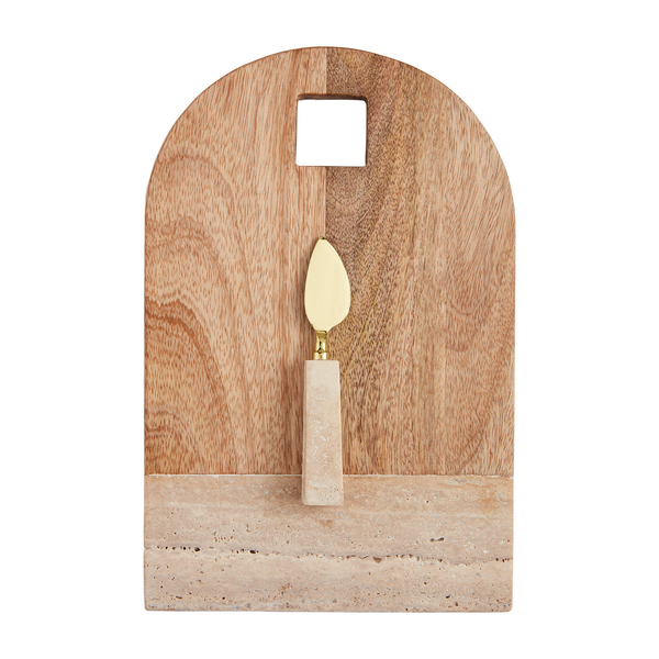 Rounded Tavertine Cheese Board