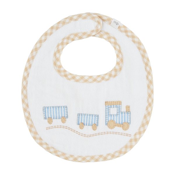 Train Applique Terry Bib