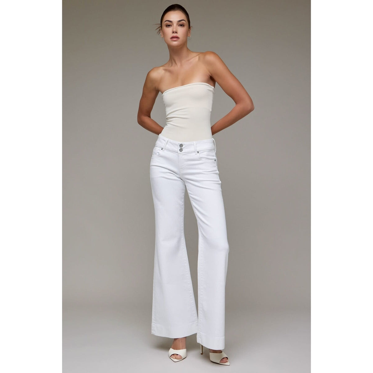 White Low Rise Flare