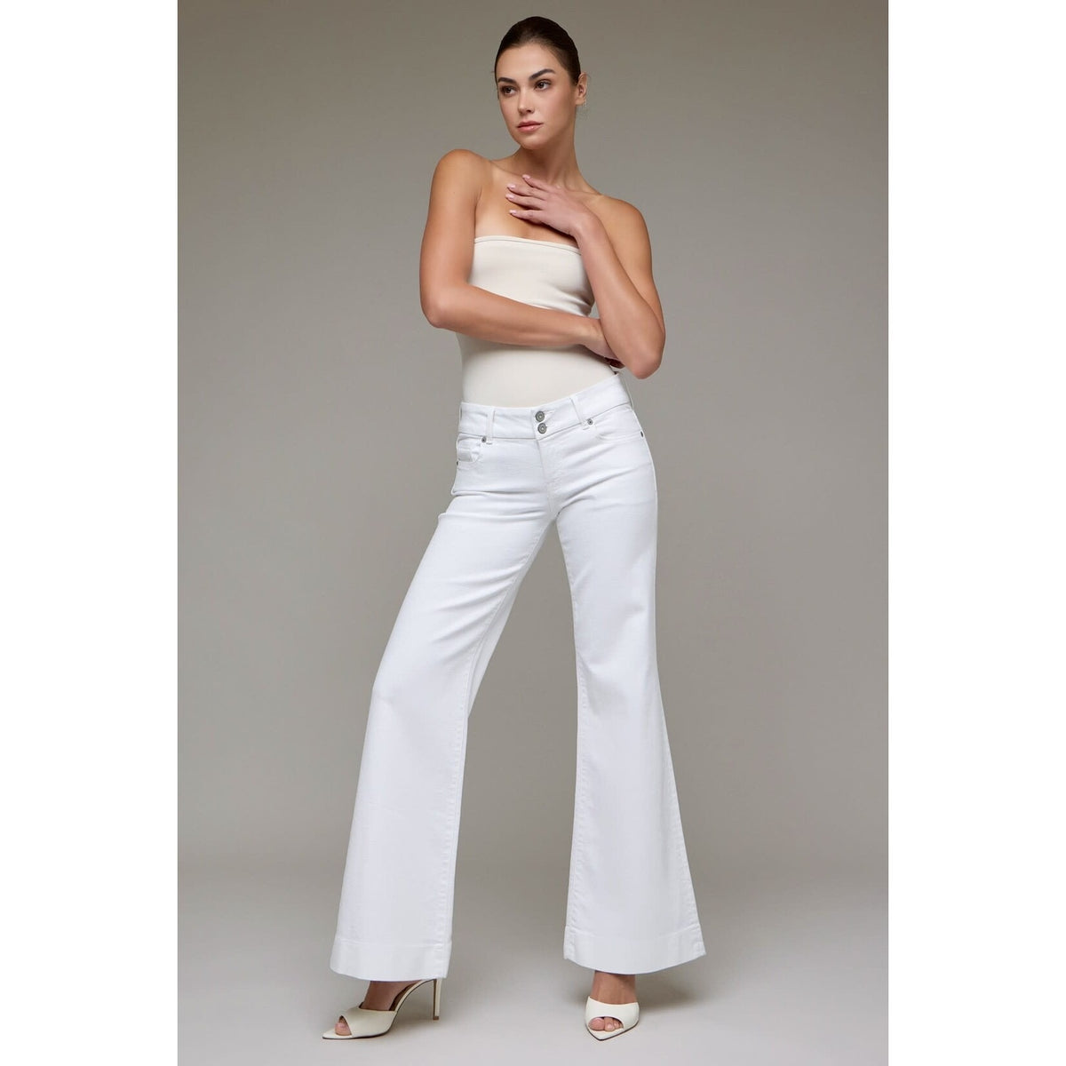 White Low Rise Flare