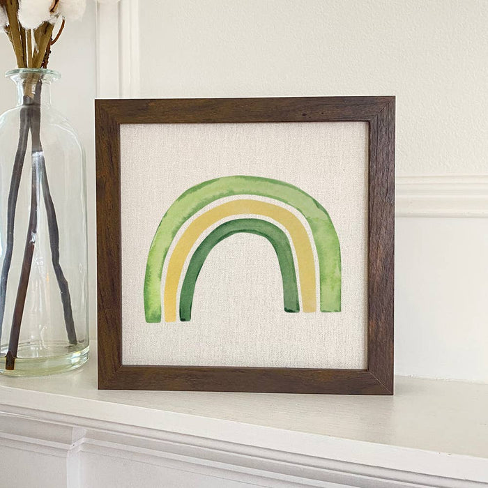 Green Rainbow - St. Patrick's Day Framed Sign
