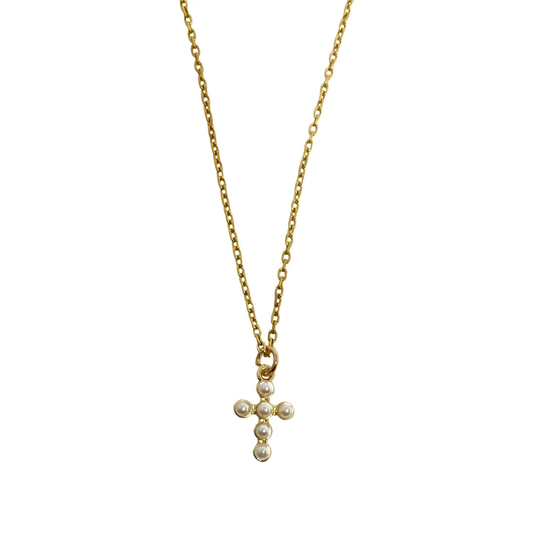 Pearl Cross Necklace