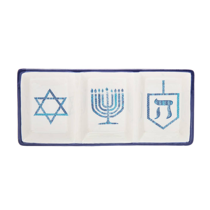 Chanukah 3 Section Tray