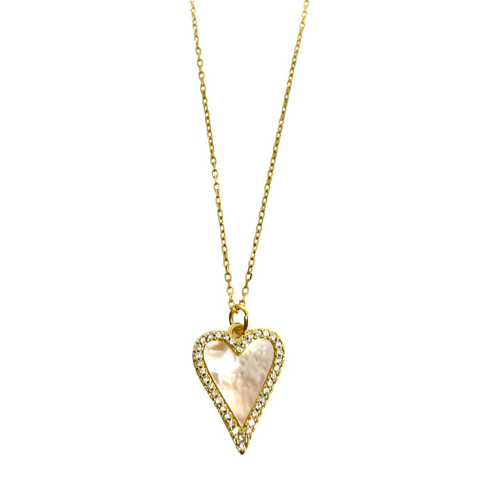 White Shell Heart Adjustable Necklace